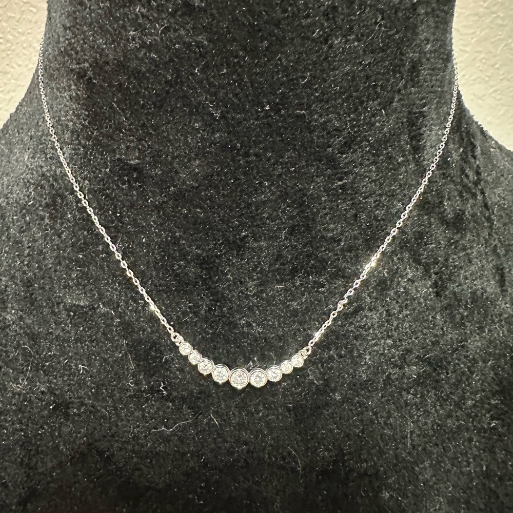 Kate Spade Silver Necklace with Crystal Accents